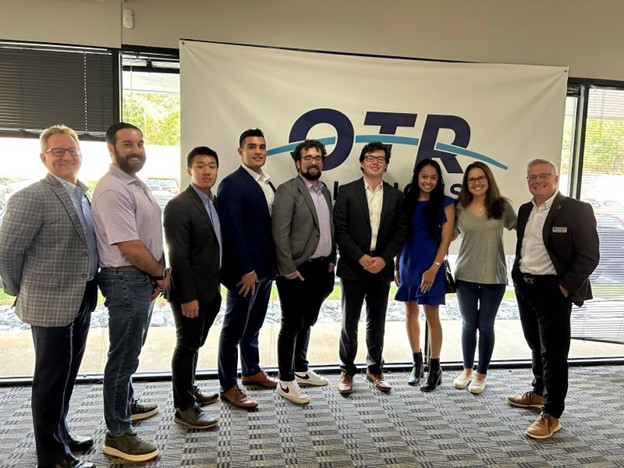 Fellows pose for a photo at the OTR Solutions pitch.